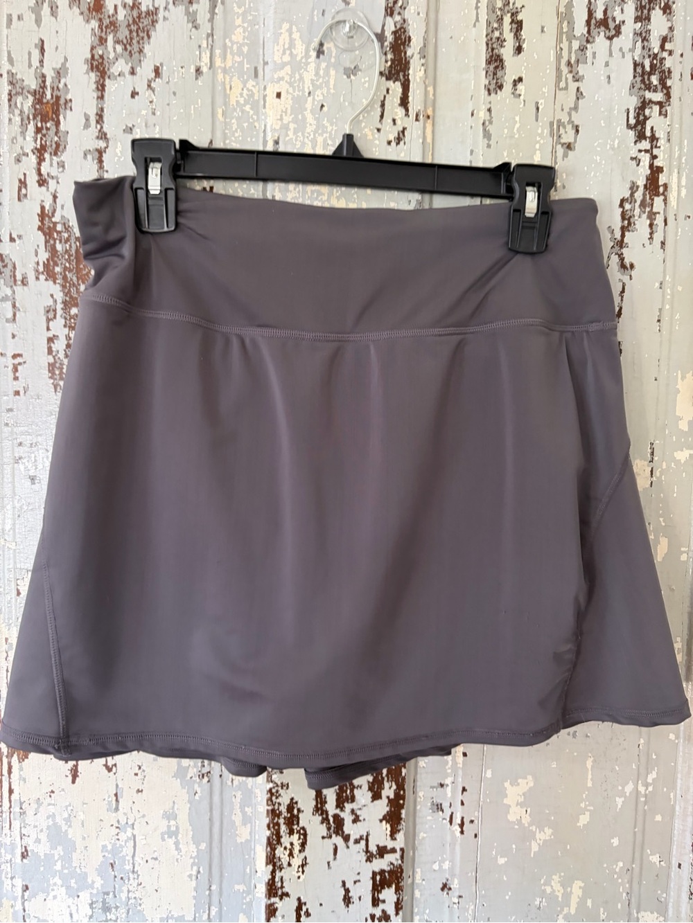 Athletic Skirt with built shorts in Charcoal Gray